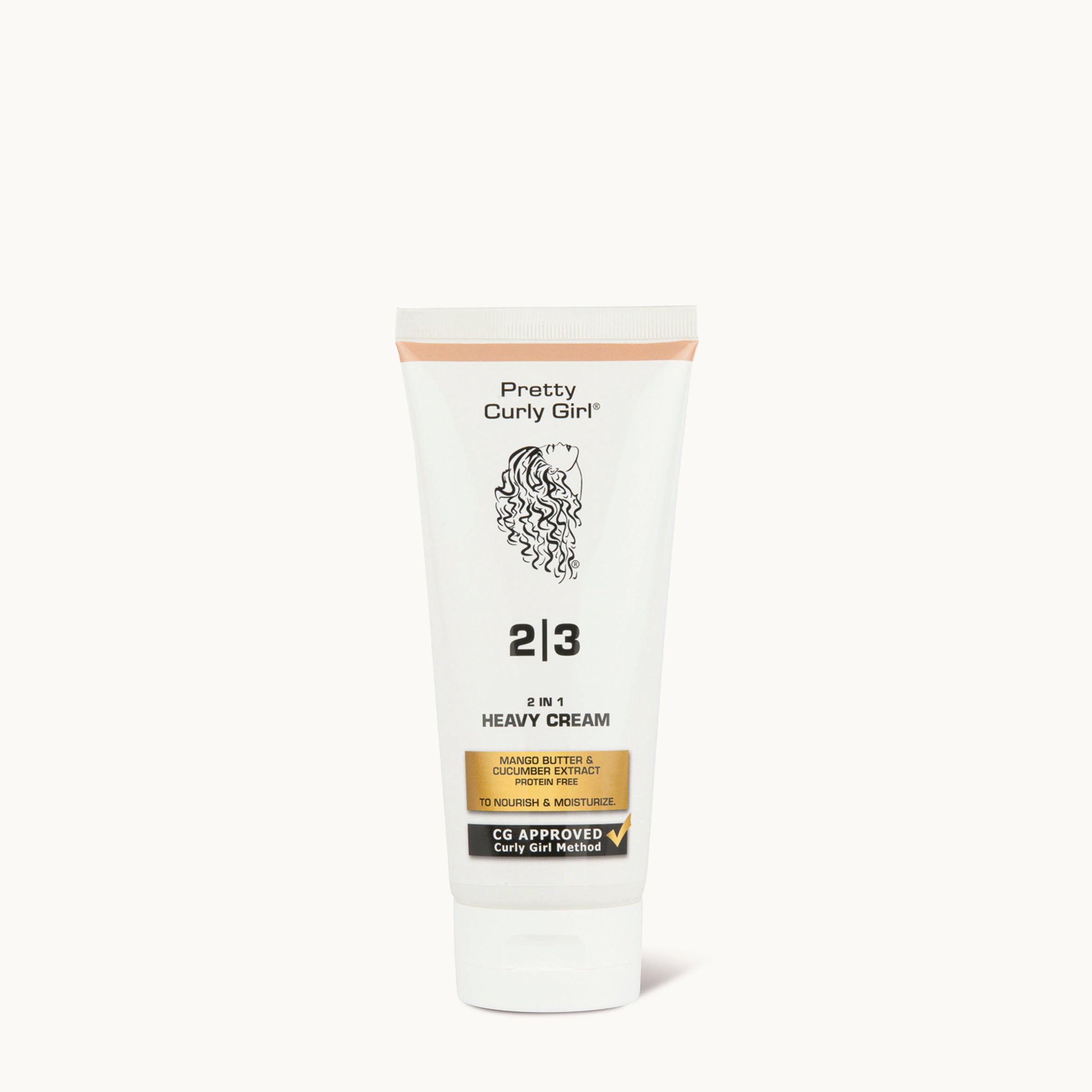 2in1 Heavy Cream | Pretty Curly Girl | Curly girl method approved | Vegan curly hair products | Krullen | Krullend haar | Hydraterende crème voor droge krullen type 3 en type 4 | 2in1 leave-in and styling cream for moisture and definition | Curly girl approved