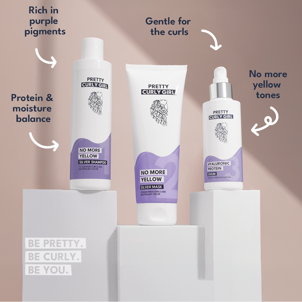 Blond Line Bundle Set | Pretty Curly Girl | Curly Girl Method Approved | Vegan Haarverzorging voor Krullen | Curly Hair Products