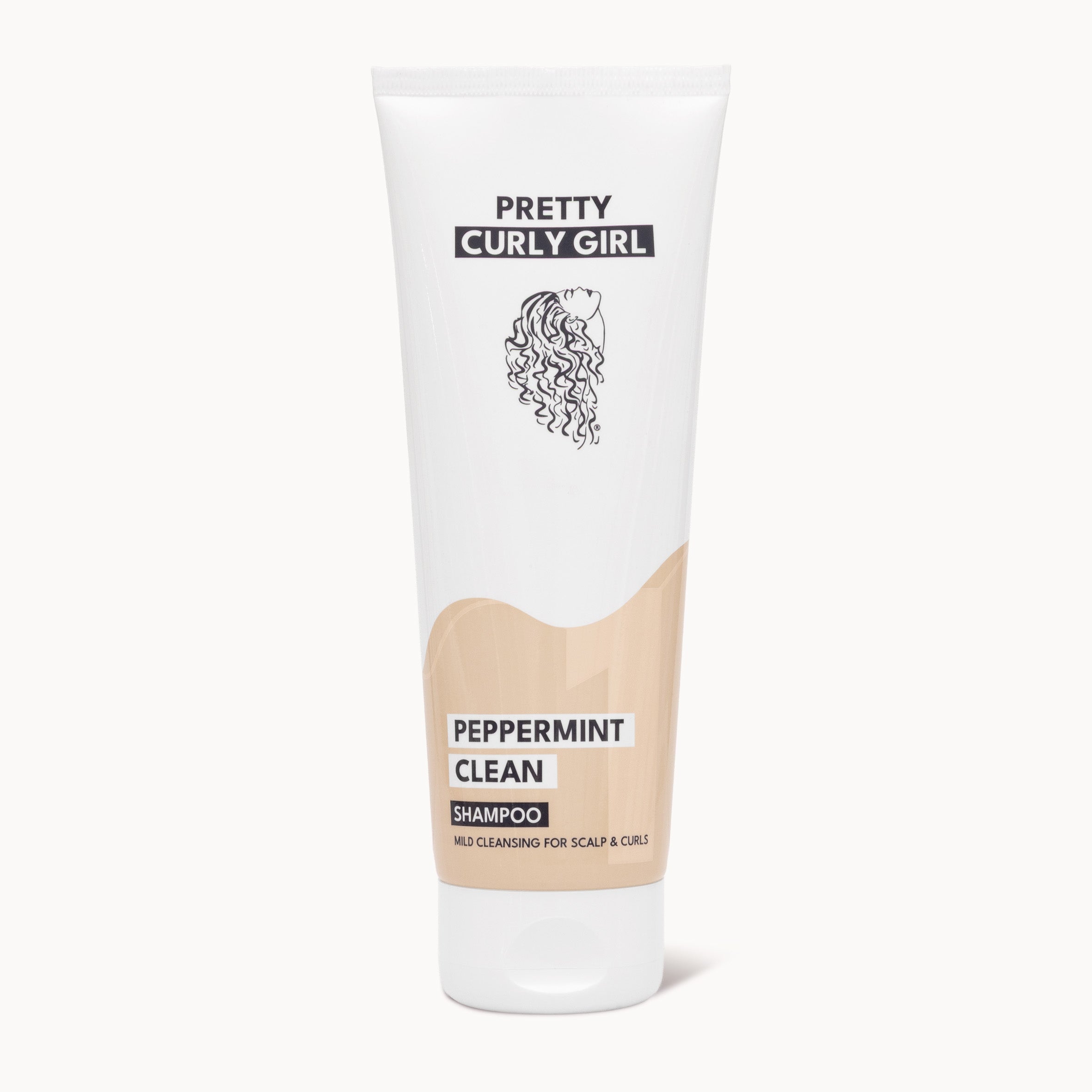 Peppermint Clean Shampoo | Pretty Curly Girl | Curly girl method approved | Vegan curly hair products | Pepermuntshampoo voor krullen | Shampoo voor gevoelige hoofdhuid en gezonde krullen | Refreshing peppermint shampoo for curly hair | Curly girl approved